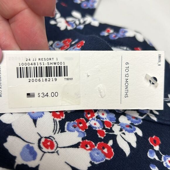 Janie and Jack 100048151 Floral Button Cuff Ponte Pant NWT 6-12 m - Picture 4 of 7